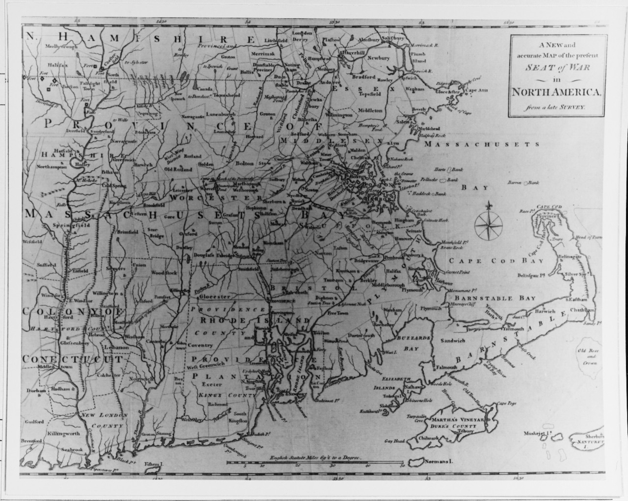 Map:  Southern New England