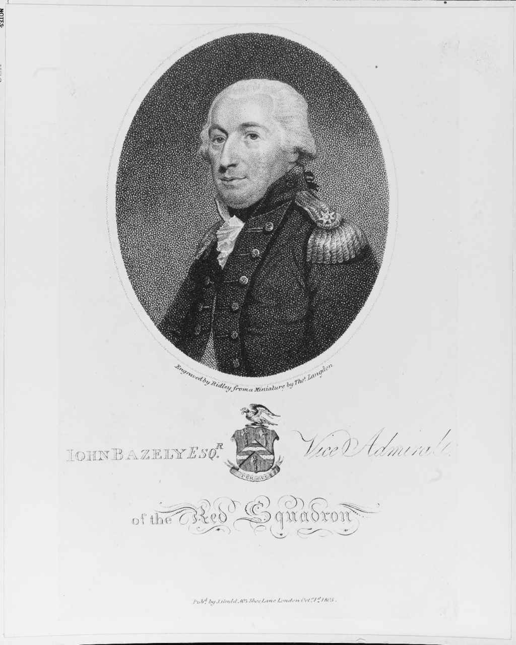 John Bazely (1740- ), English Vice Admiral