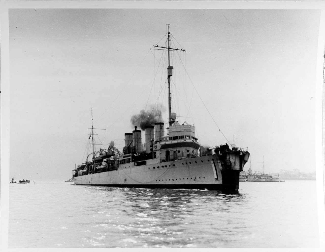 USS ELLIS (DD-154), damaged, January 2, 1935. 