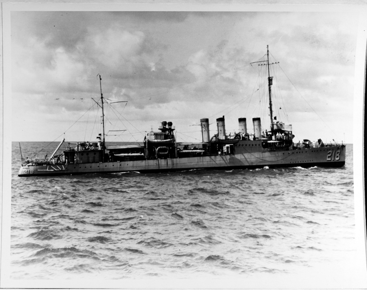 USS PARROTT (DD-218), November 3, 1928. 