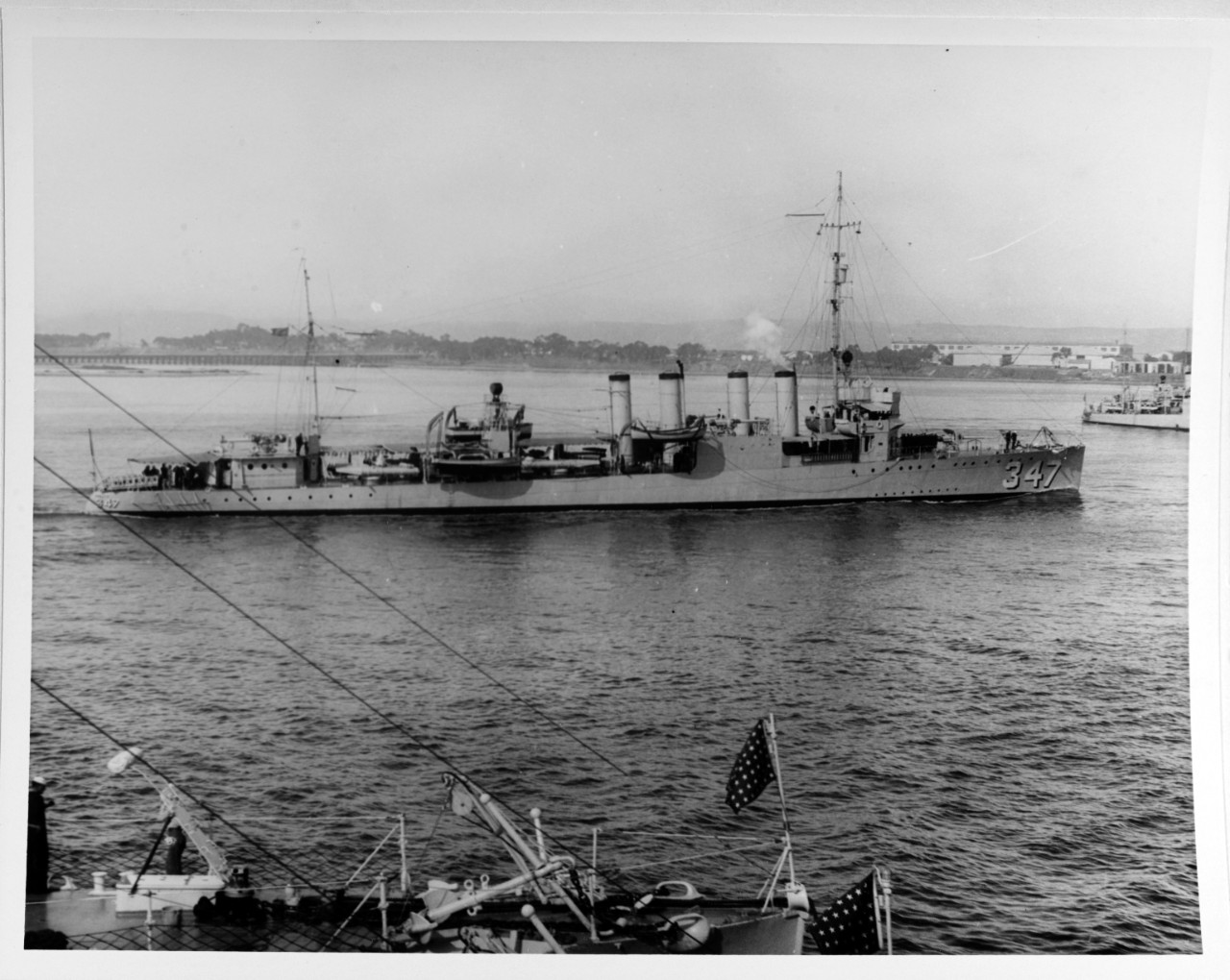 USS PRUITT (DD-347), 1930s. 