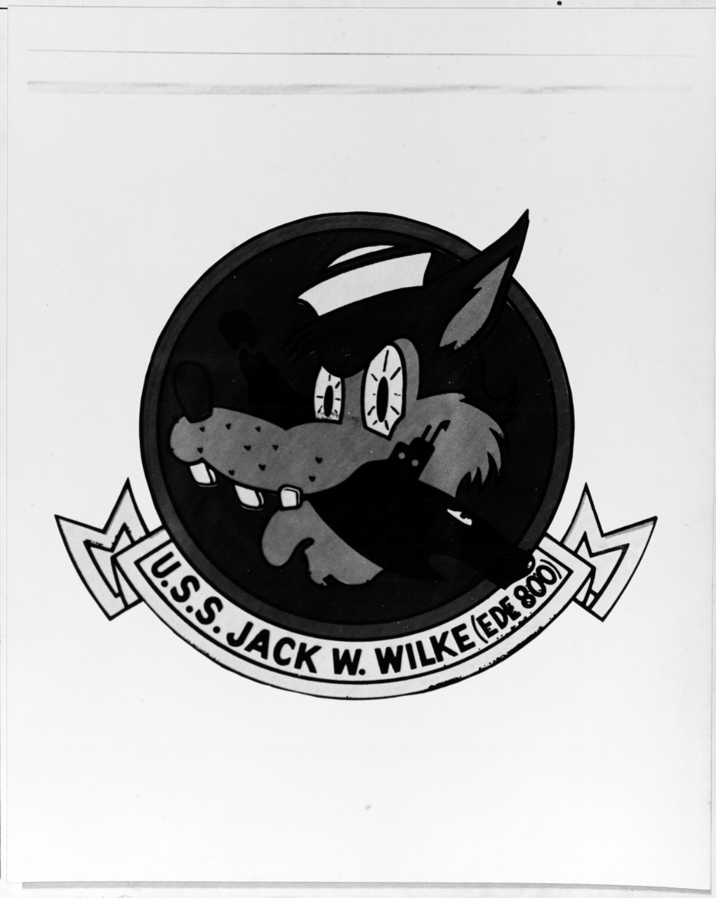 Insignia: USS JACK W. WILKE (EDE-800)