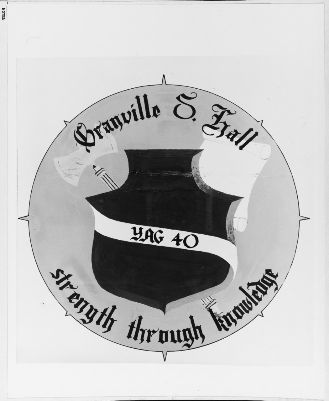 Photo #: NH 64768-KN Insignia: USS Granville S. Hall (YAG-40)