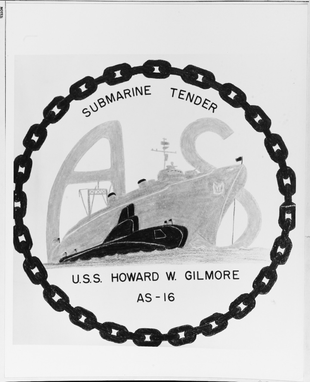Insignia: USS HOWARD W. GILMORE (AS-16)