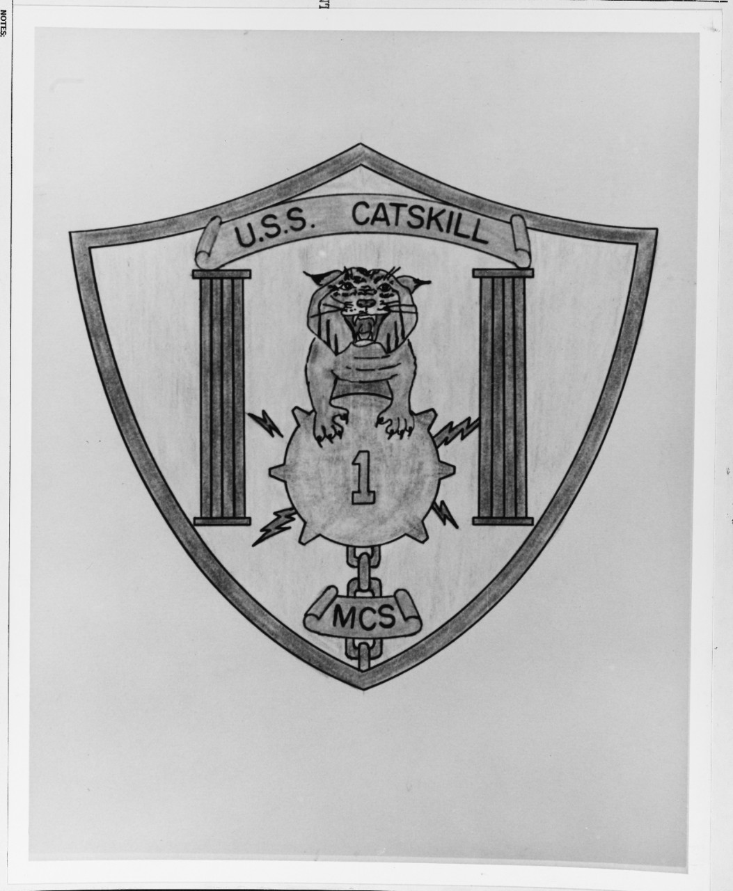 Insignia: USS CATSKILL (MSC-1)
