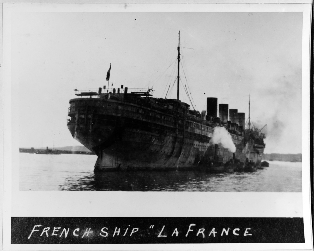 French Steamer: LA FRANCE, 1918-1919. 