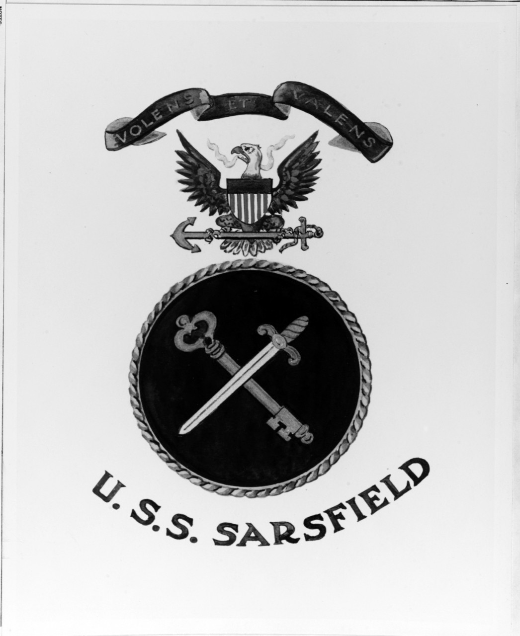 Insignia: USS SARSFIELD (DD-837)