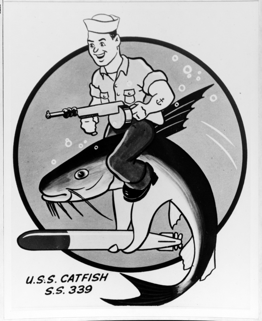 Insignia:  USS CATFISH (SS-339)