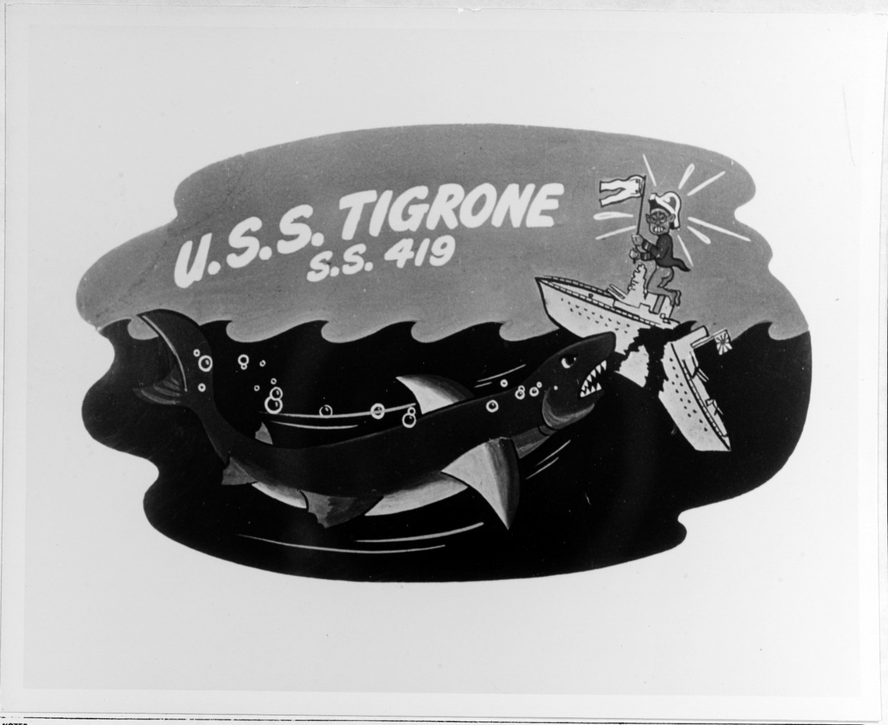 Insignia:  USS TIGRONE (SS-419)