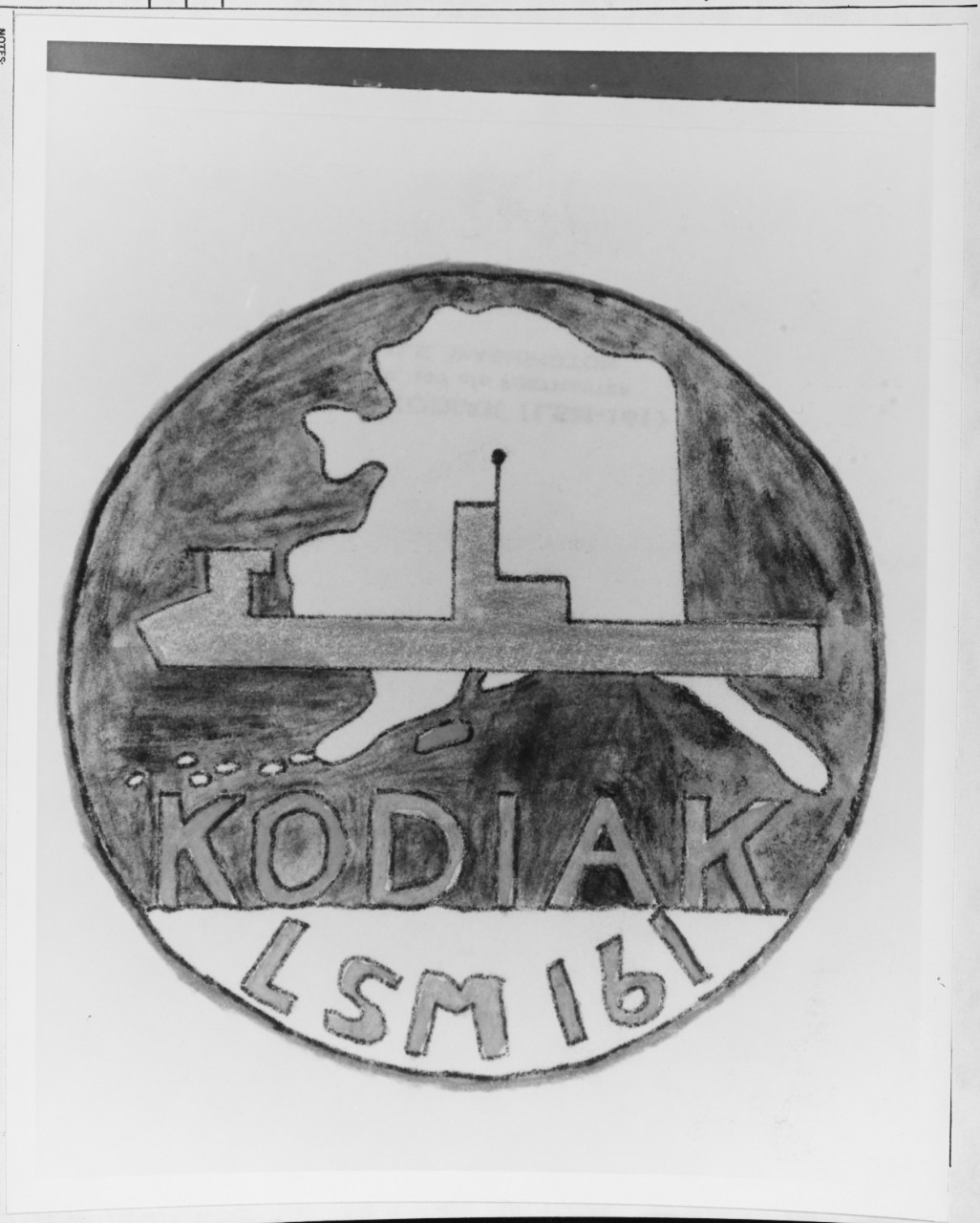 Insignia:  USS KODIAK (LSM-161)