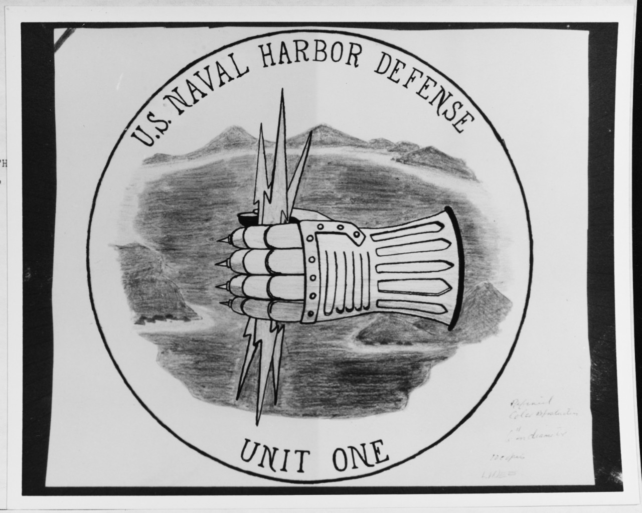 Insignia:  Harbor Defense Unit One