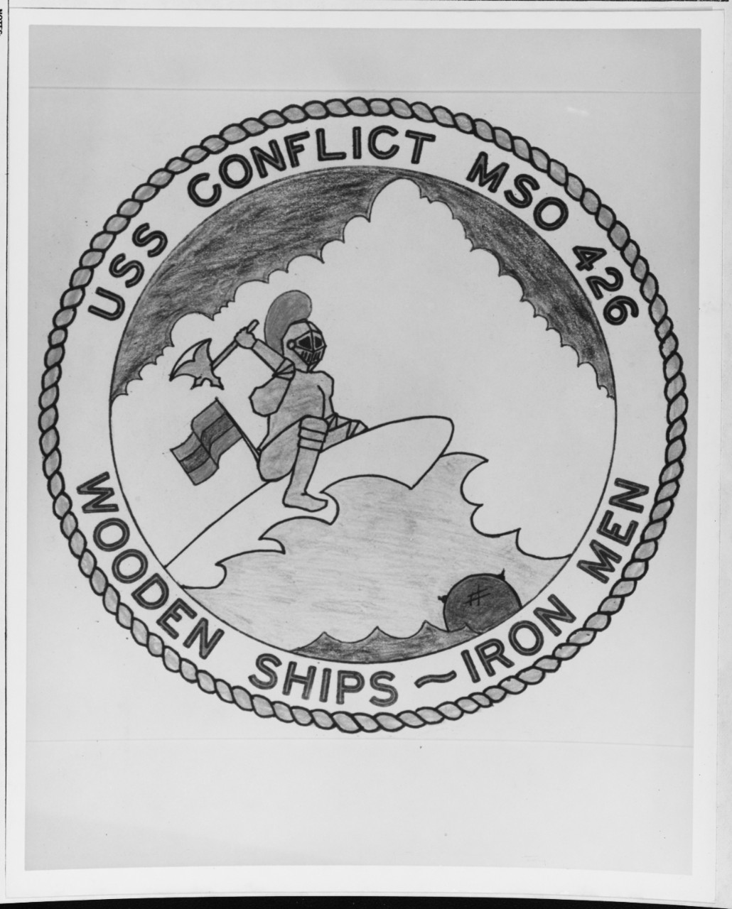 Insignia:  USS CONFLICT (MSO-426)