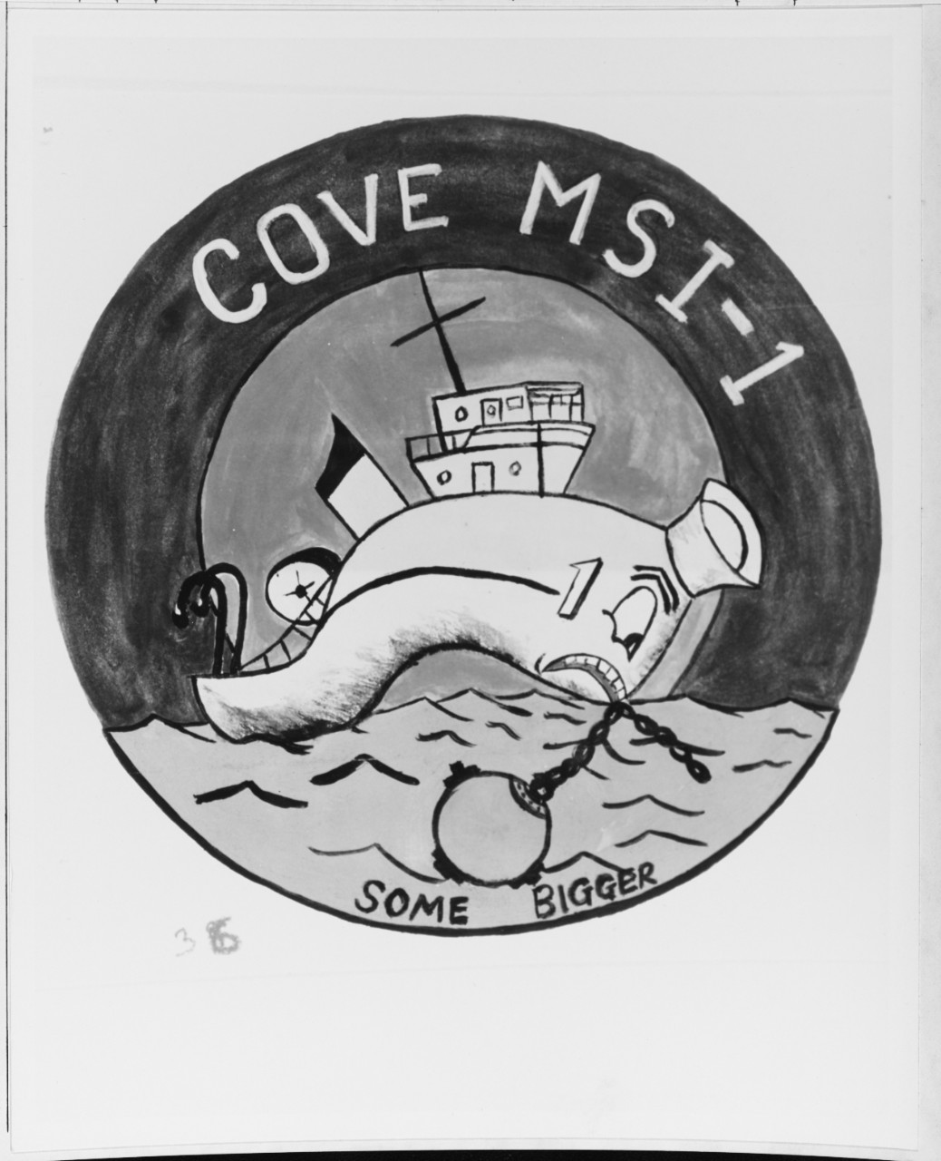 Insignia:  USS COVE (MSI-1)
