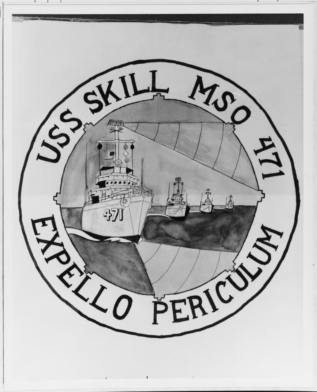 Insignia:  USS SKILL (MSO-471)