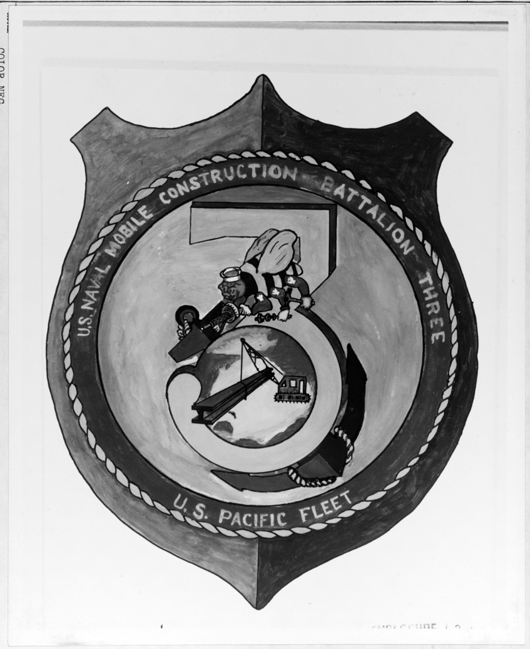 Insignia:  Construction Battalion Three