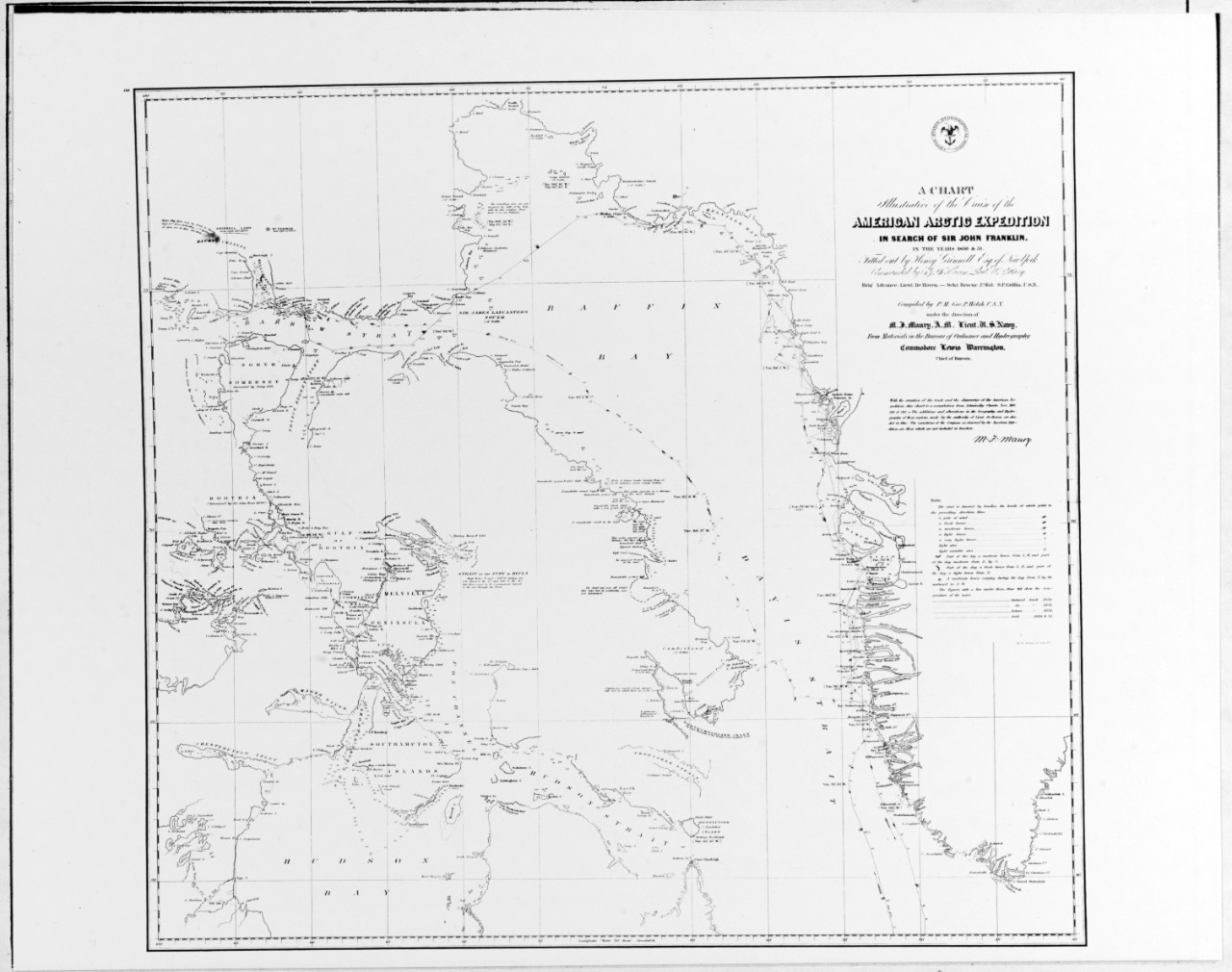 Chart of American Arctic Expedition