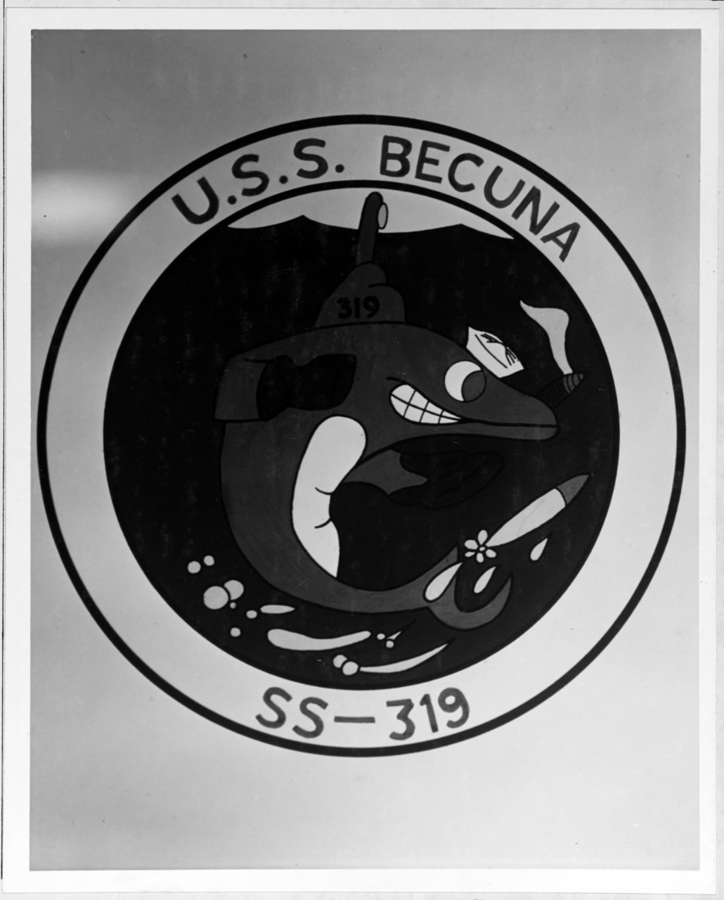 Insignia:  USS BECUNA (SS-319)