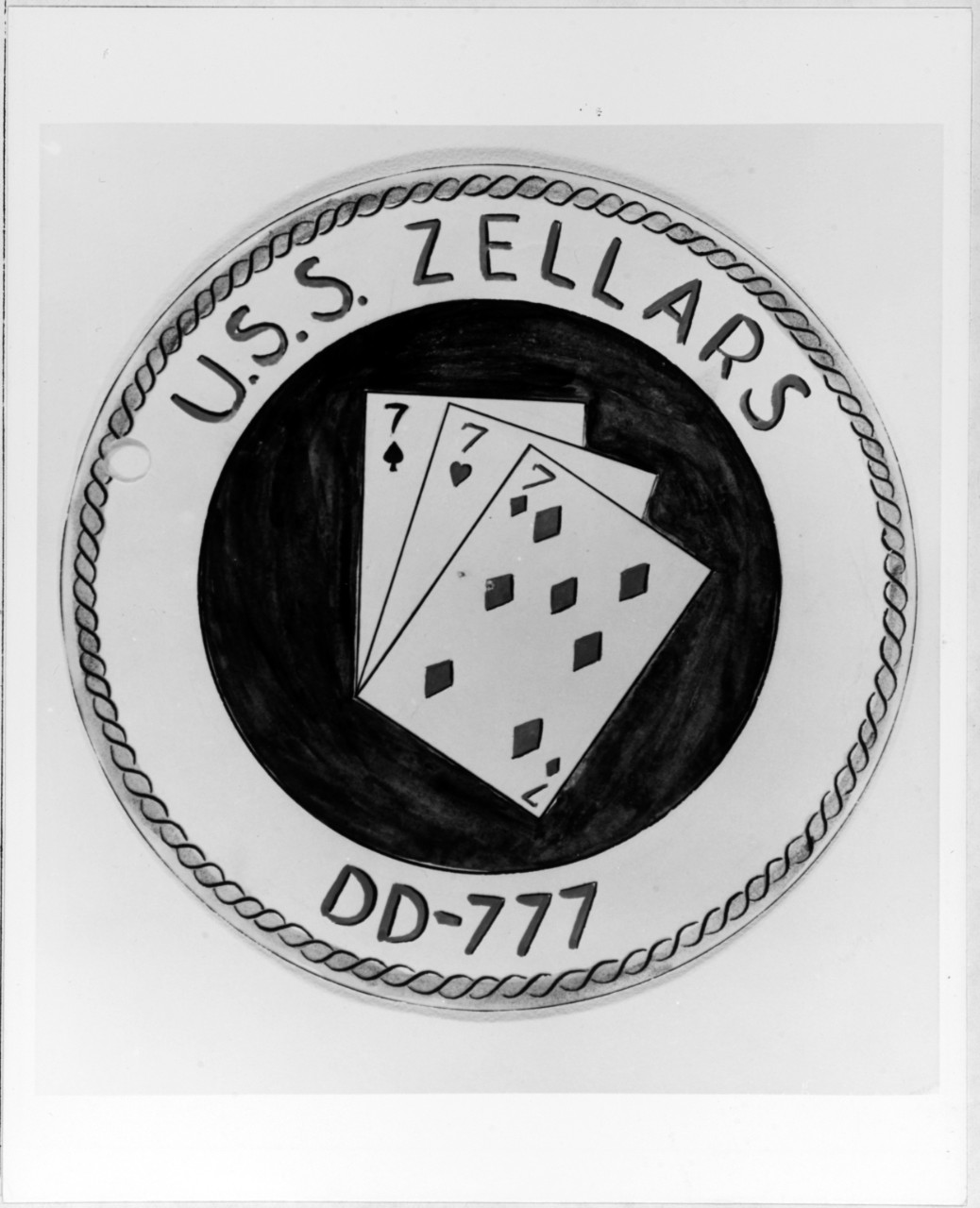 Insignia:  USS ZELLARS (DD-777)