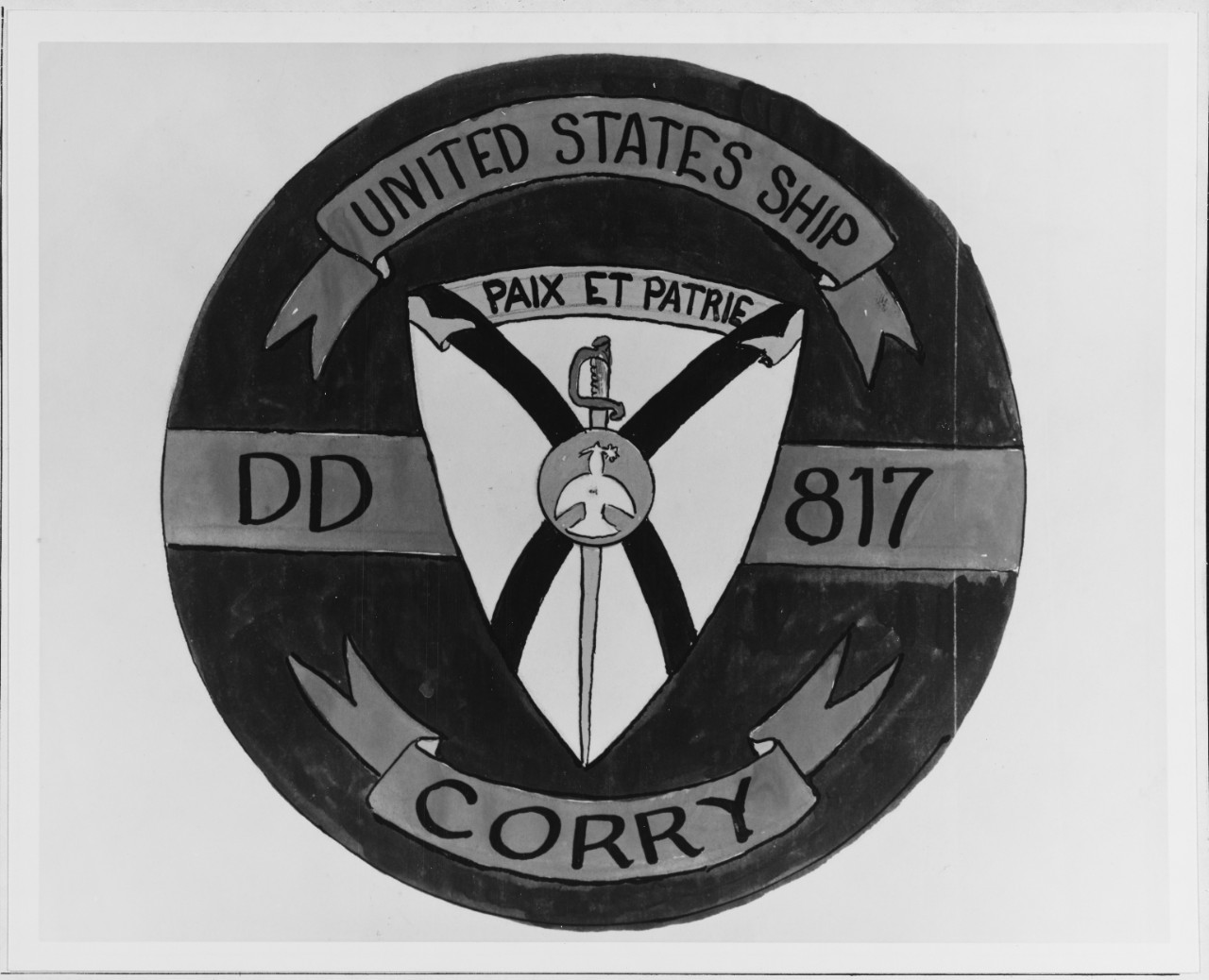 Insignia:  USS CORRY (DD-817)