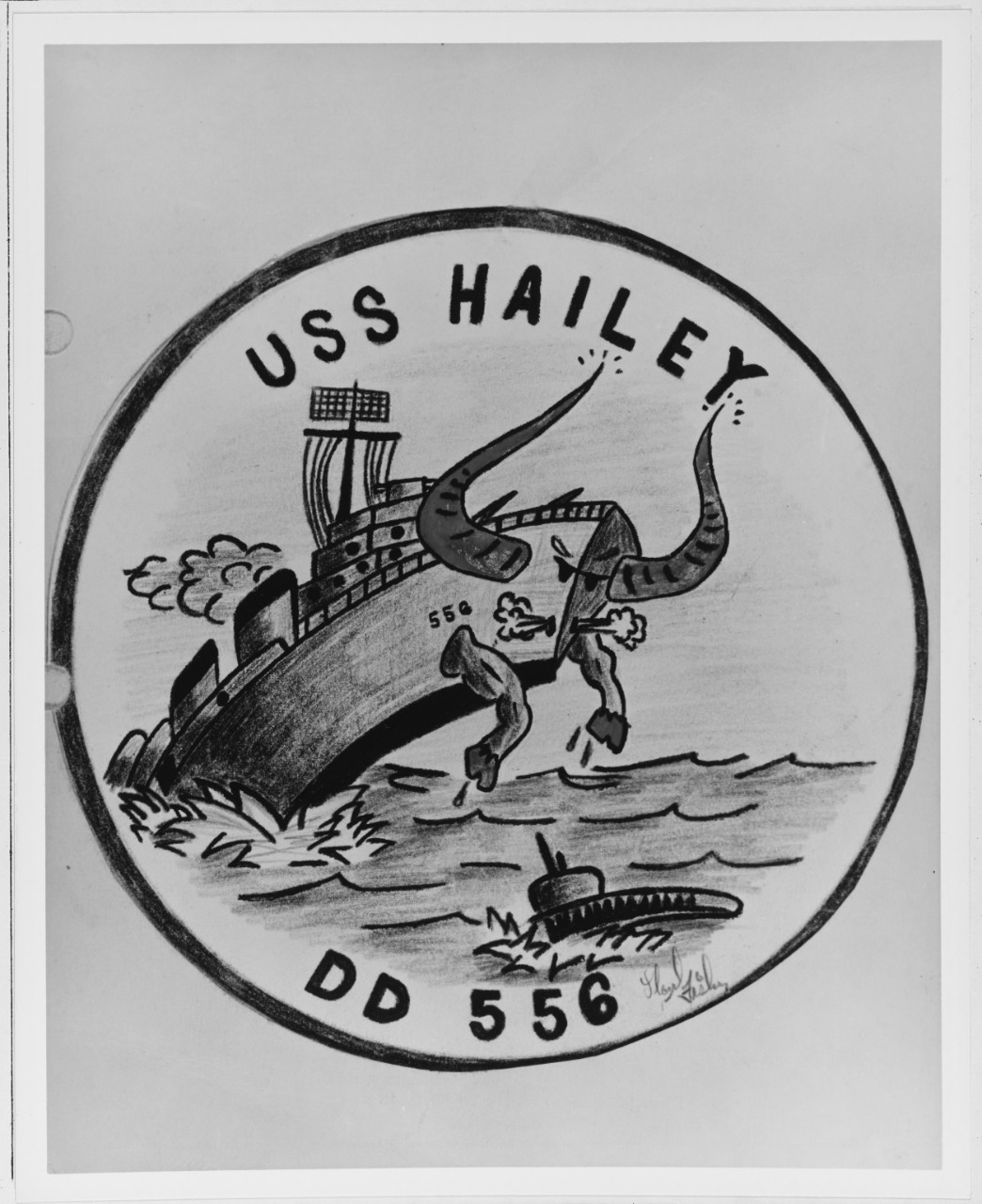 Insignia:  USS HAILEY (DD-556)