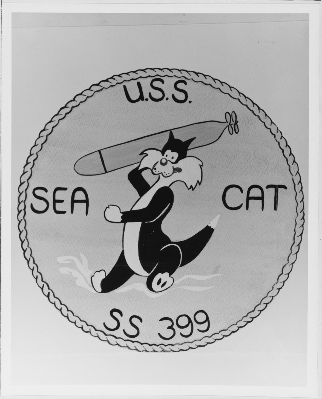 Insignia:  USS SEA CAT (SS-399)