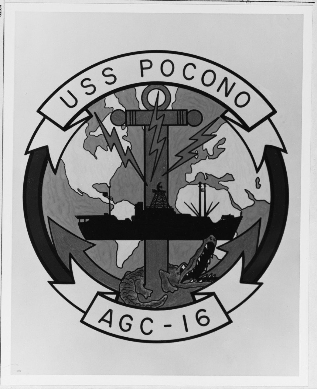 Insignia:  USS POCONO (AGC-16)