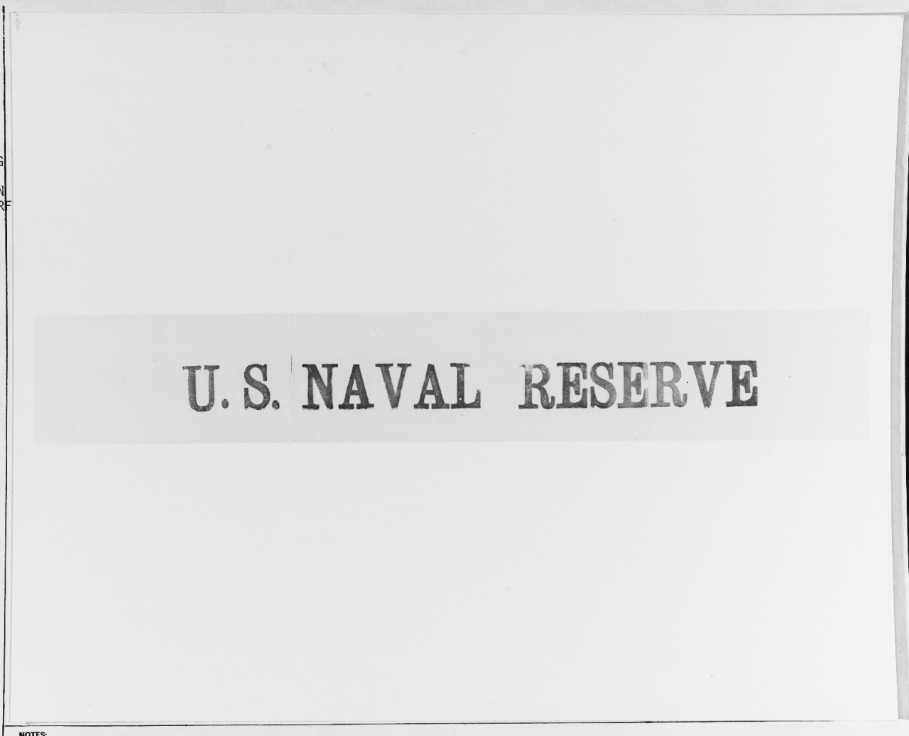Photo #: NH 66381  White &quot;U.S. Naval Reserve&quot; Hat Ribbon
