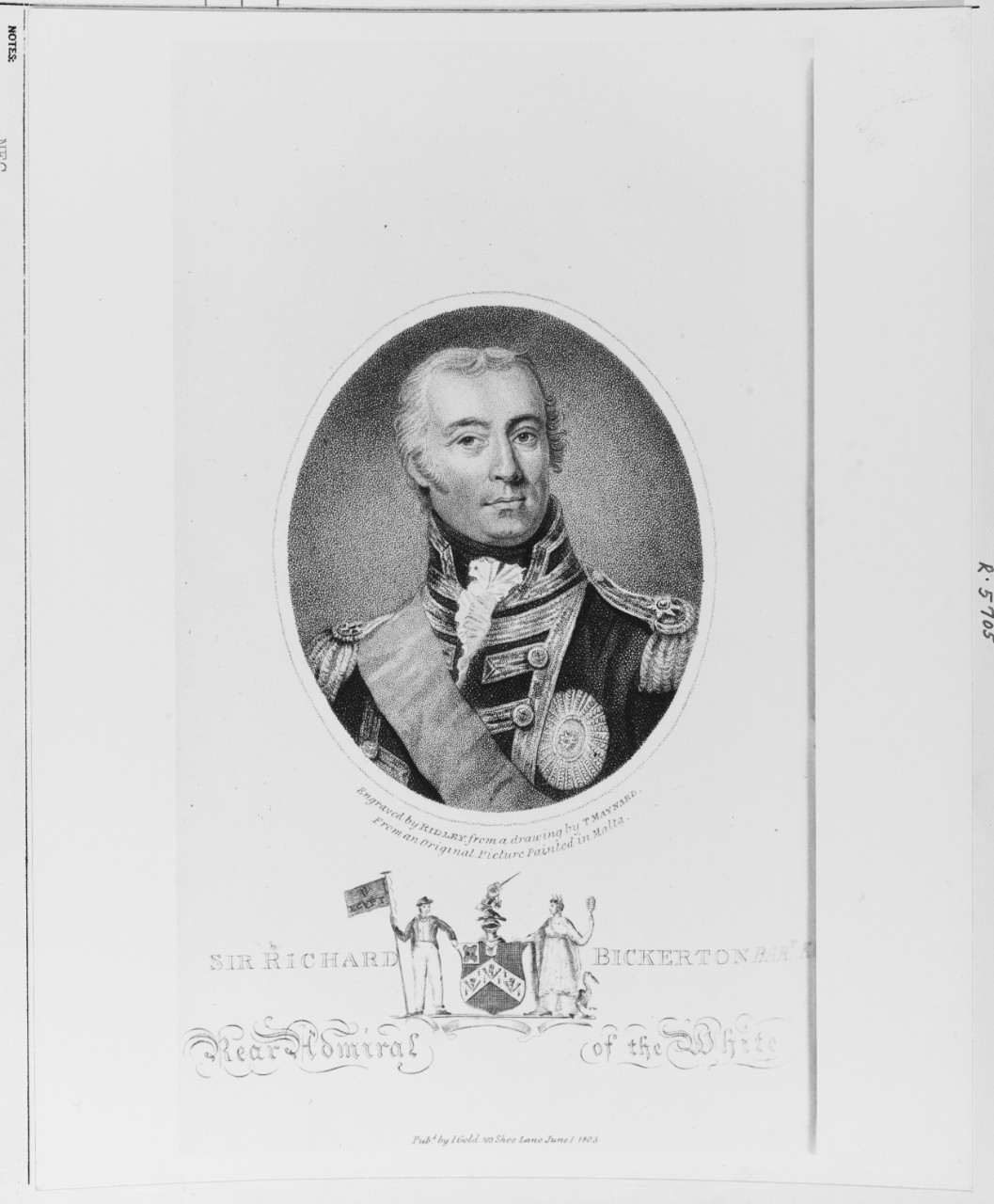 Sir Richard Hussey Bickerton, BT. (1759-1832).