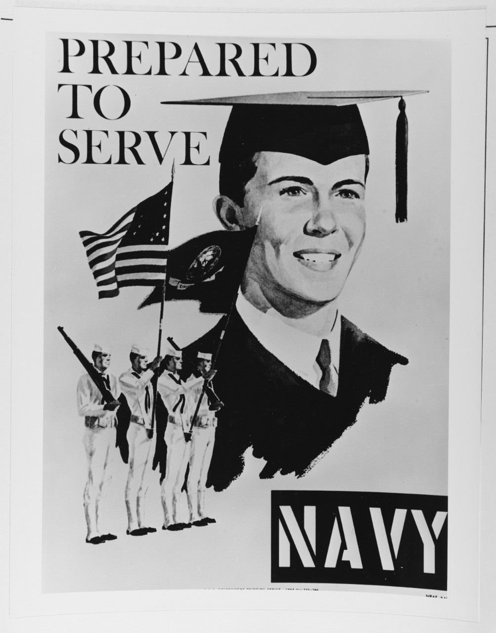 Navy recruiting poster:  "Prepared to serve"