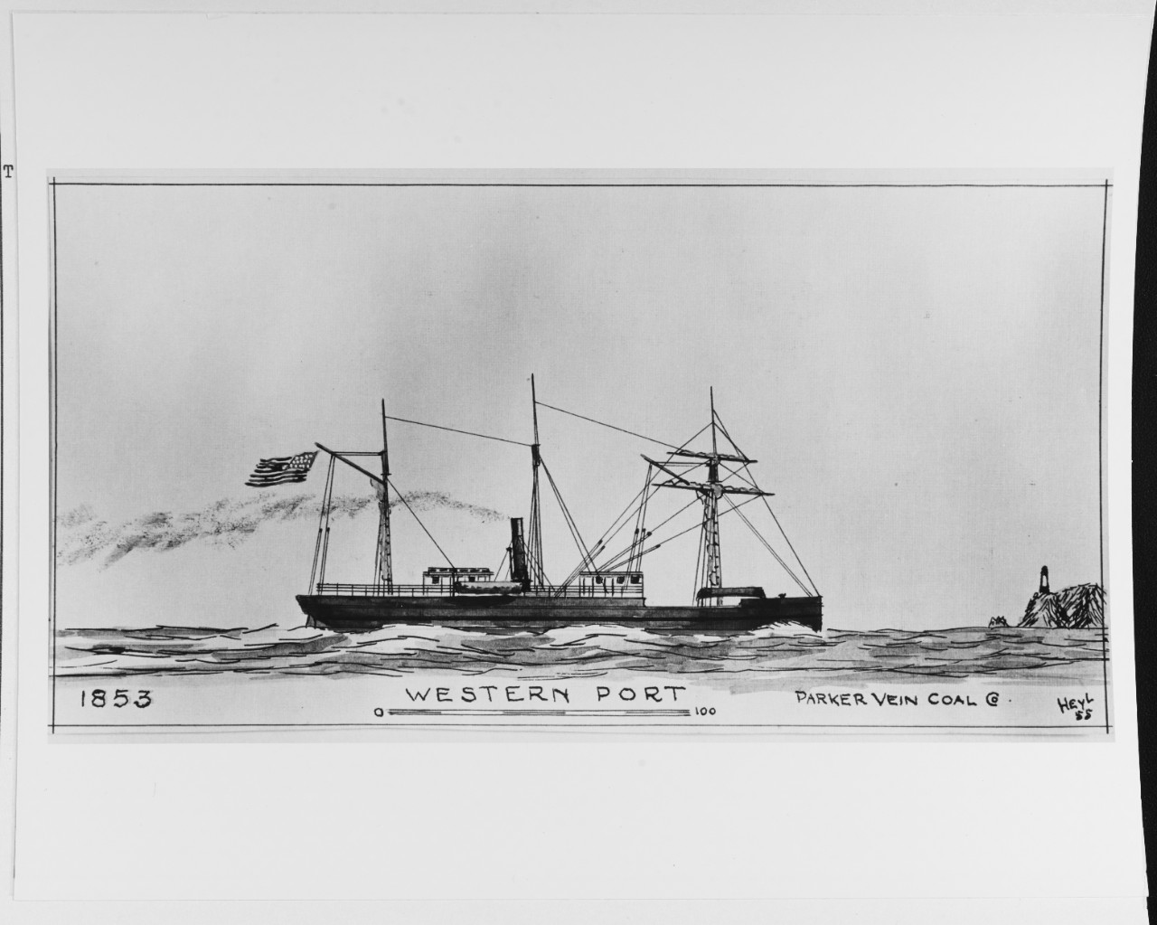 Photo #: NH 67075  Western Port (American Merchant Steamship, 1853-1866)