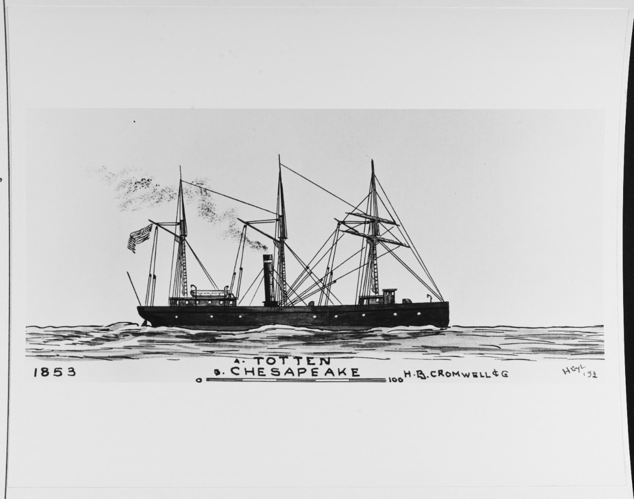 Photo #: NH 67079  Totten (American Merchant Steamship, 1853-1881)