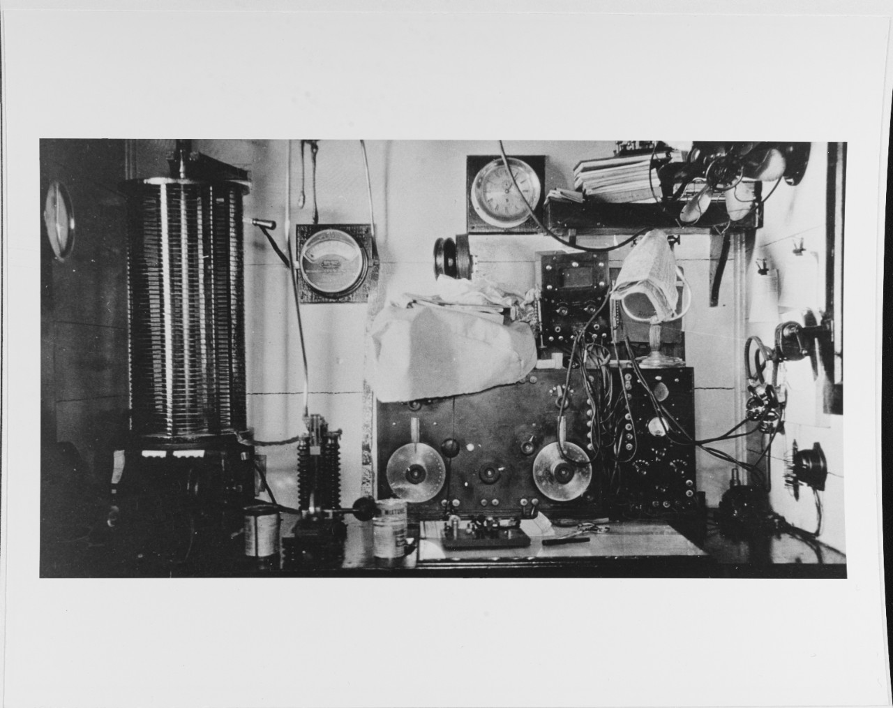 Radio room of USS Elcano (PG-38), at Ichang, China