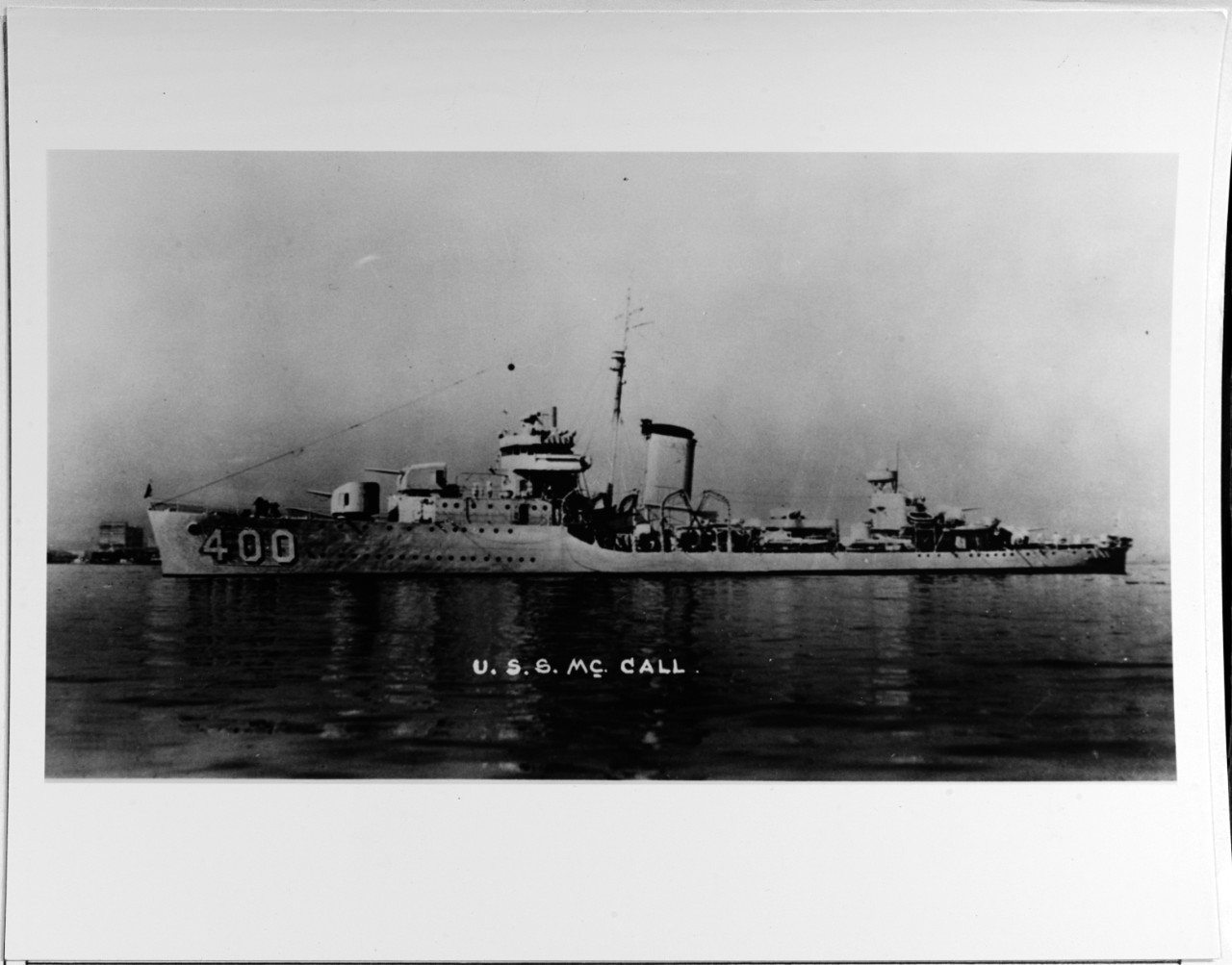 USS McCALL (DD-400)