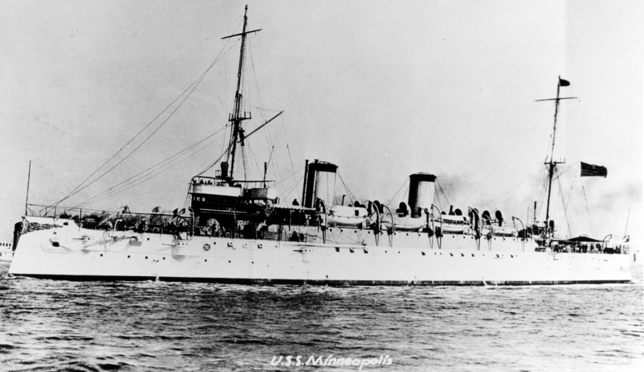 USS MINNEAPOLIS (C-13; ex-CA-17) 1894-1921.