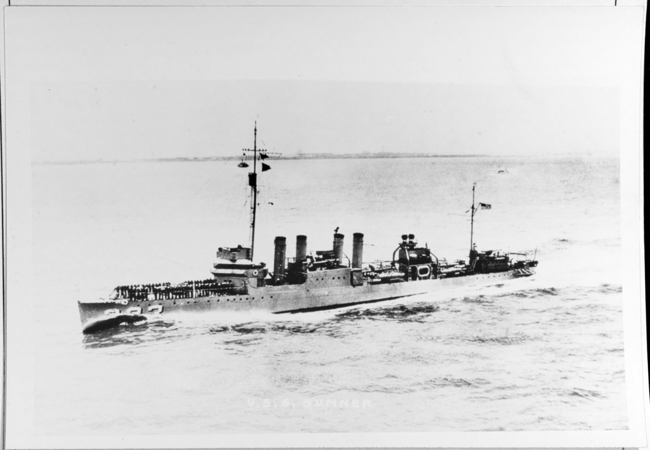 USS SUMNER (DD-333) 1921-1930.
