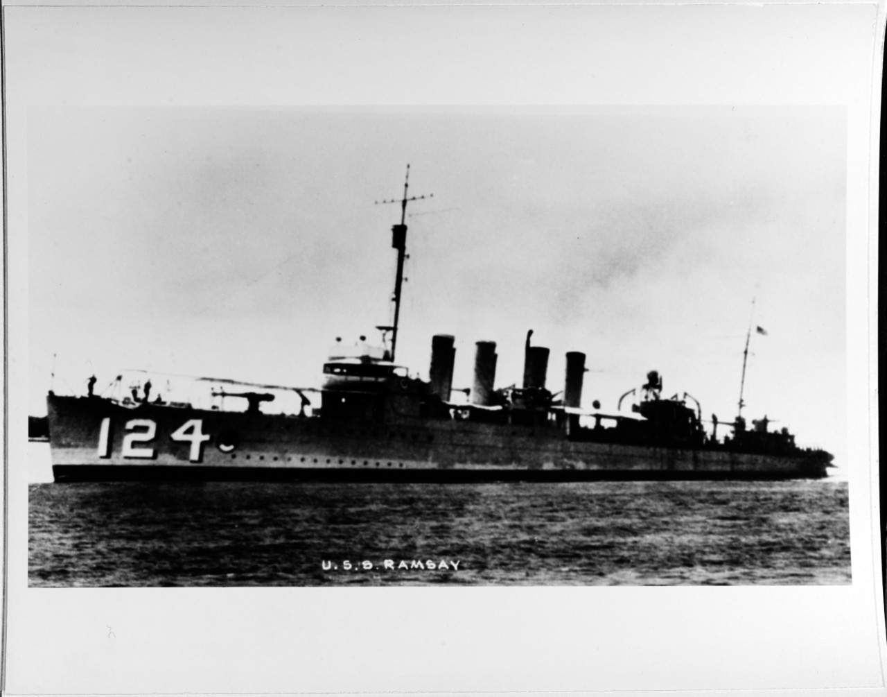 USS RAMSAY (DD-124) 1919-1946.
