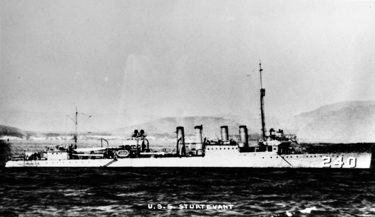 USS STURTEVANT (DD-240) 1920-1942.