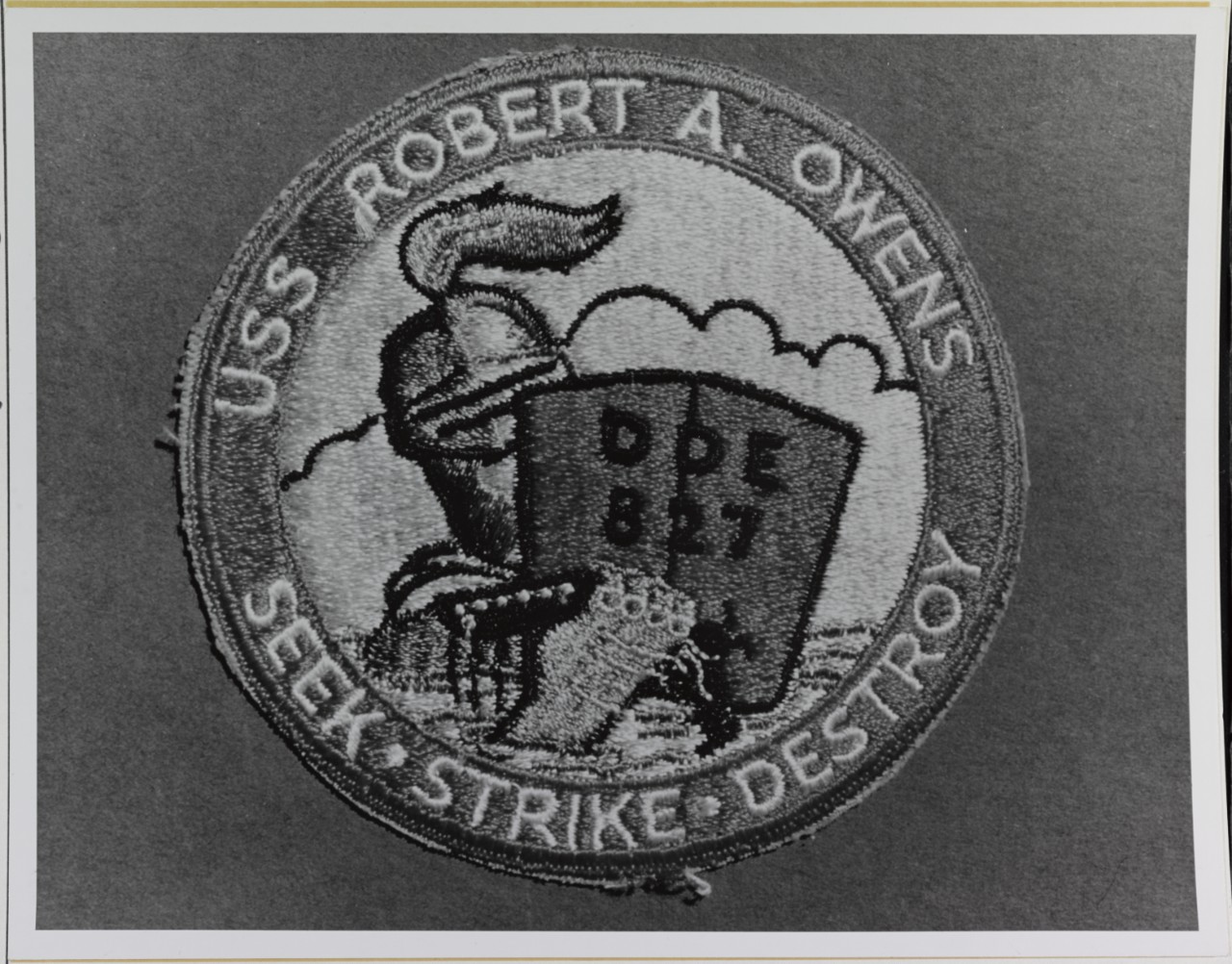 Insignia:  USS ROBERT A. OWENS (DDE-827)