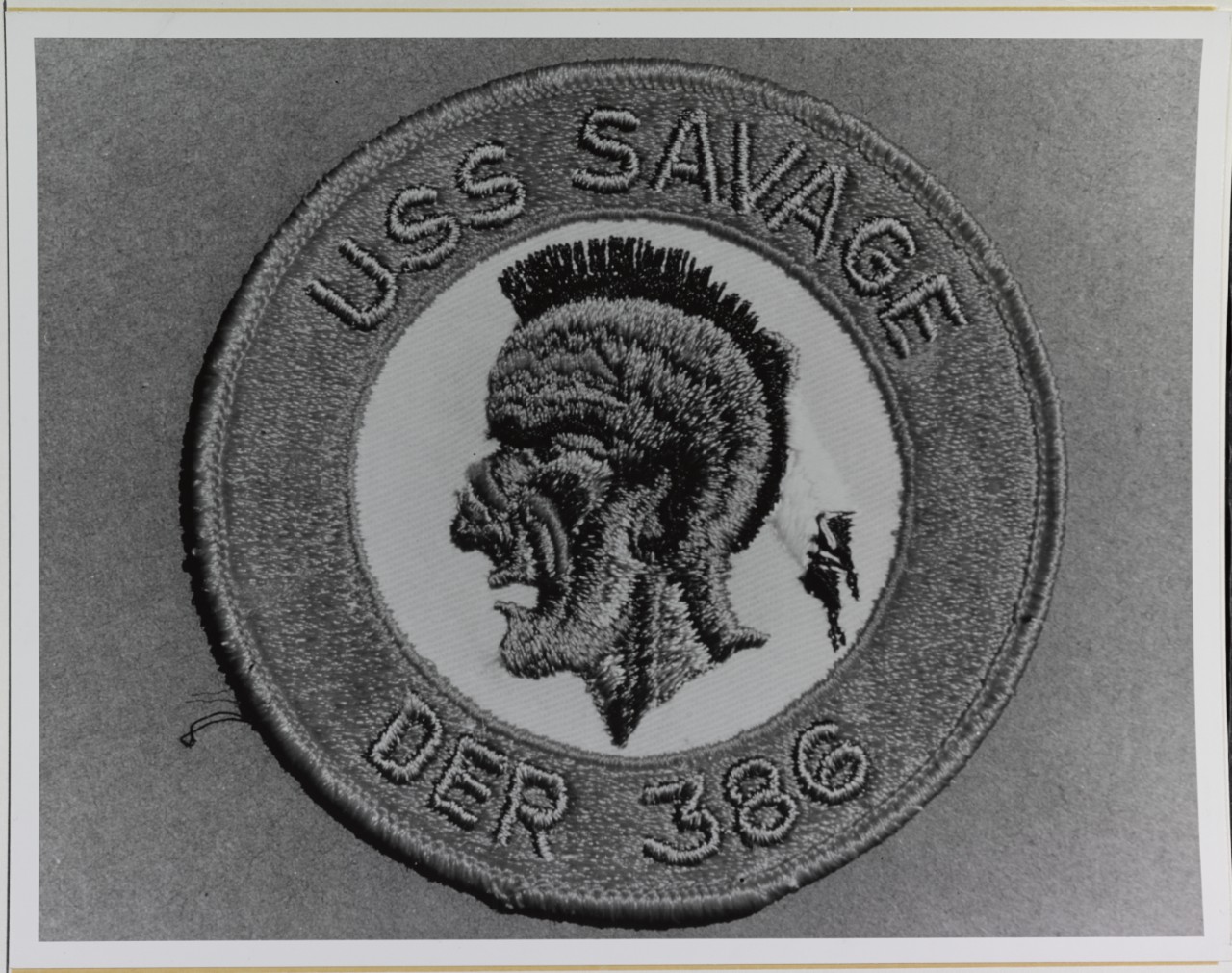 Insignia:  USS SAVAGE (DER-386)