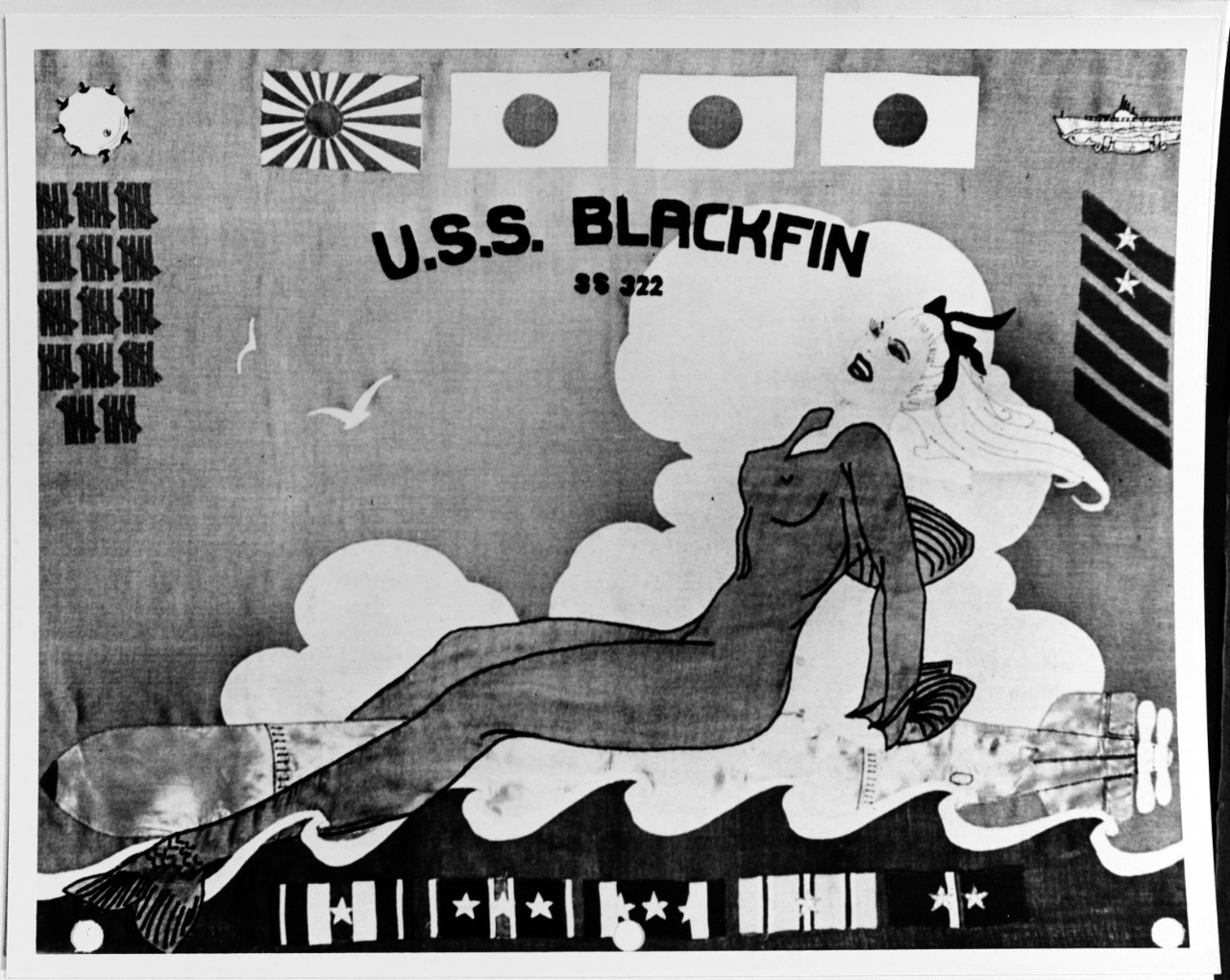 Battle flag: USS BLACKFIN (SS-322)