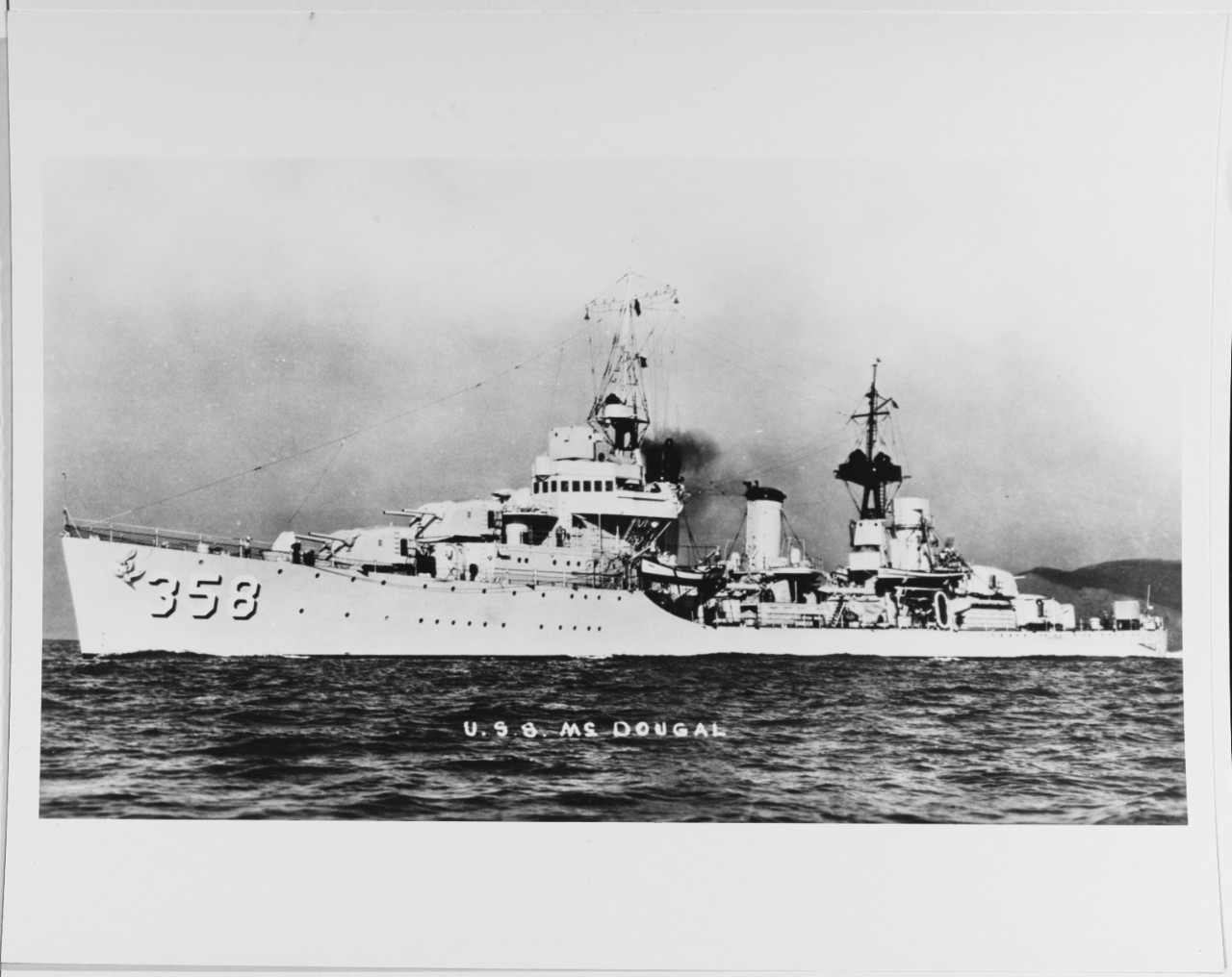 USS McDOUGAL (DD-358).