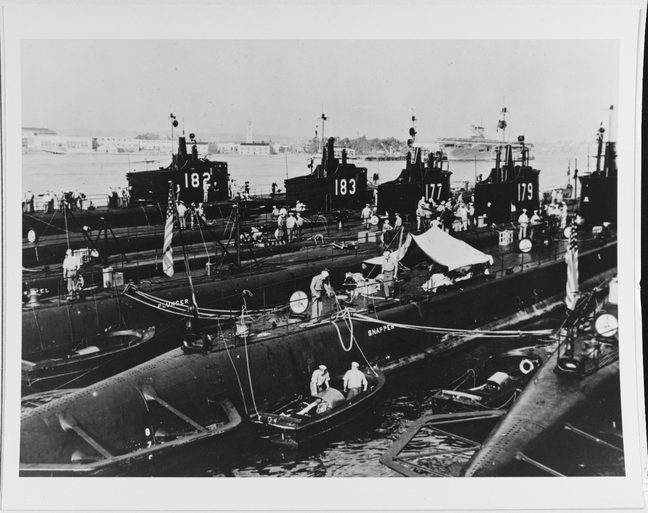 Photo #: NH 68479  Submarines in San Diego harbor, California, 1940