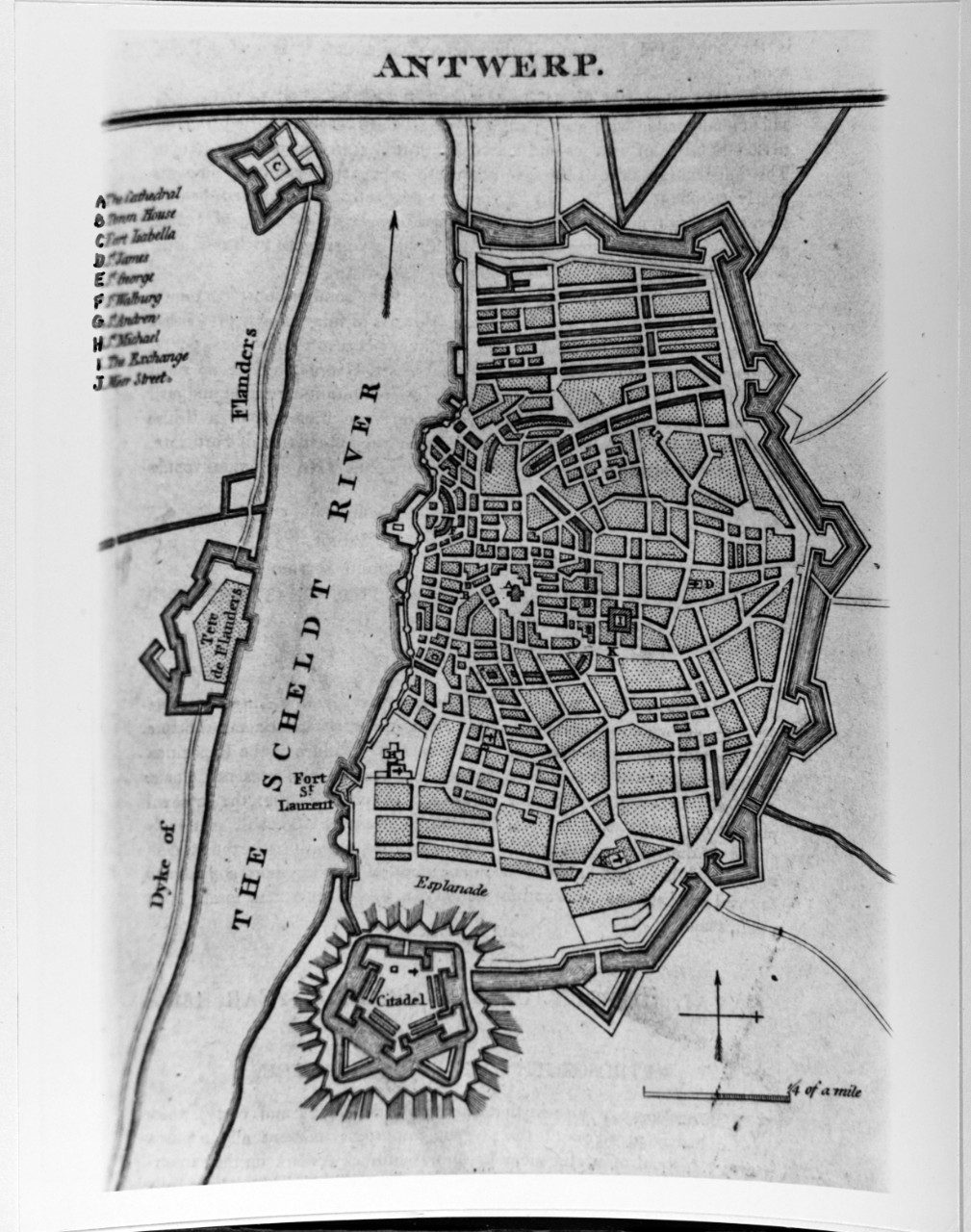 Plan of Antwerp, Belgium