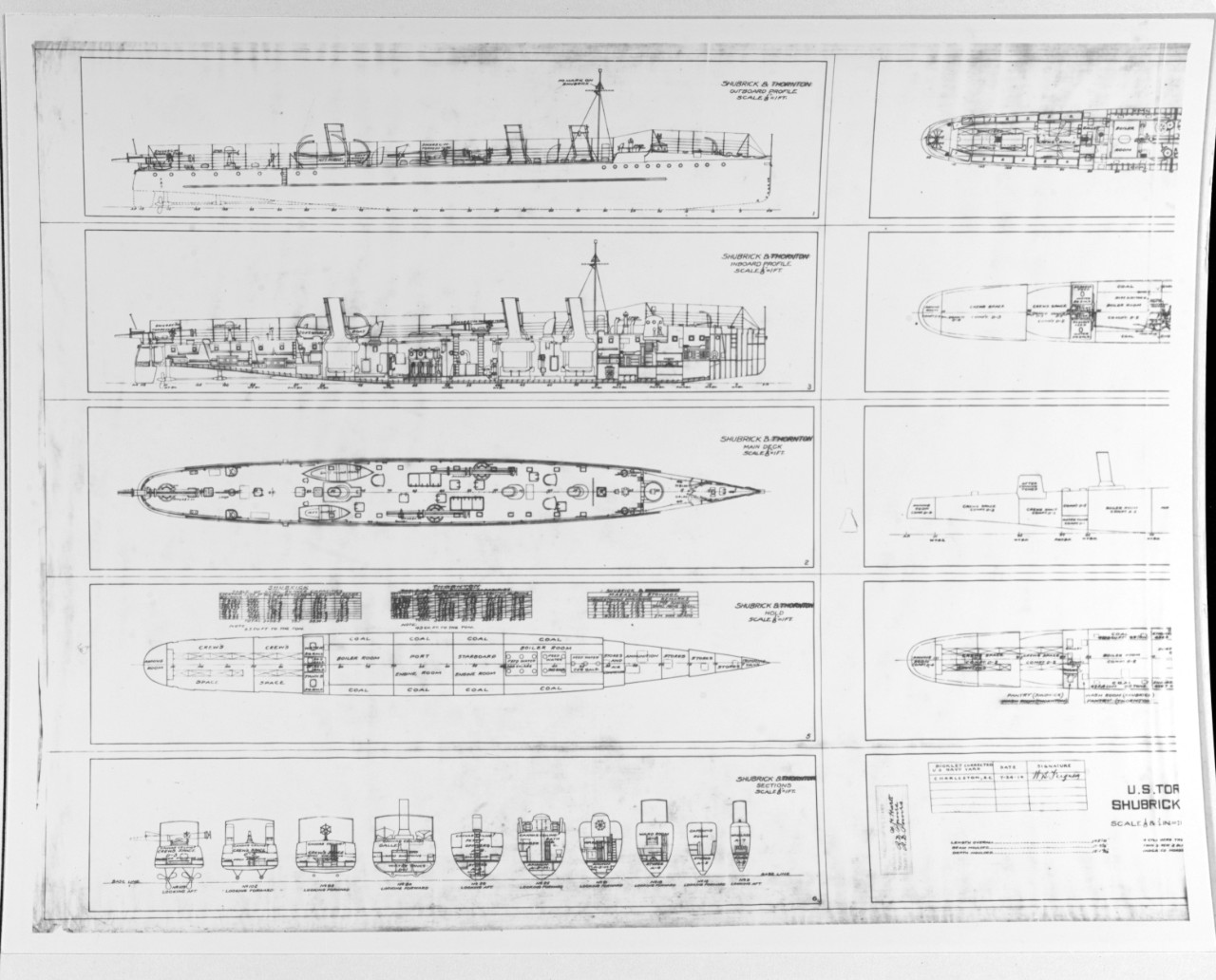 Booklet of General Plans:  USS SHUBRICK (TB-31)