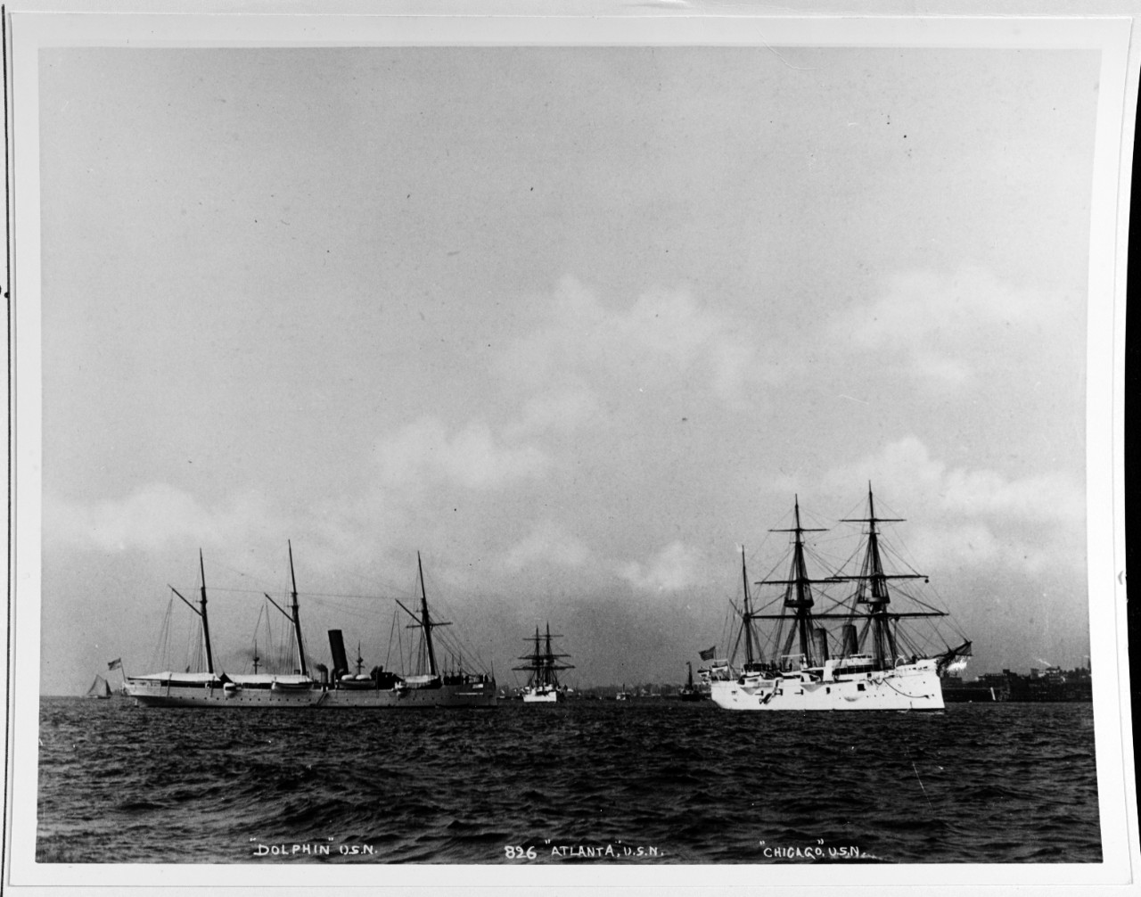 USS DOLPHIN (1885-1922); USS ATLANTA (1886-1912); and USS CHICAGO (1889-1935)