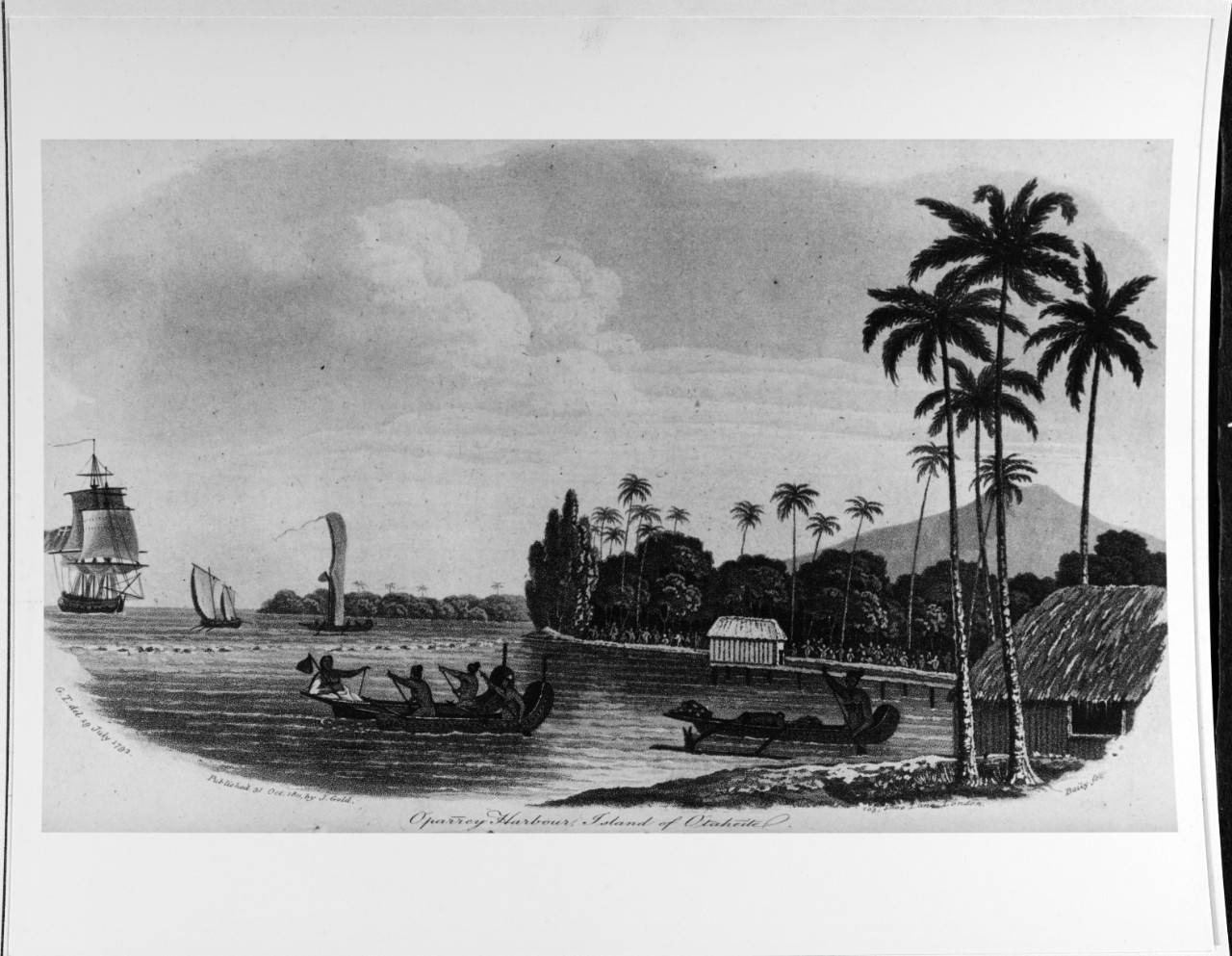 "Oparrey Harbour, Island of Otaheite," Society Islands.