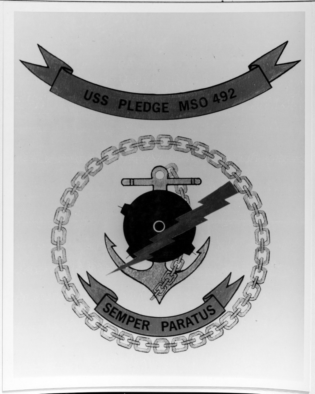 Insignia: USS PLEDGE (MSO-492)