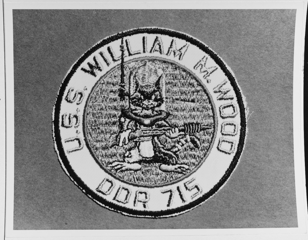 Insignia:  USS WILLIAM M. WOOD (DDR-715)