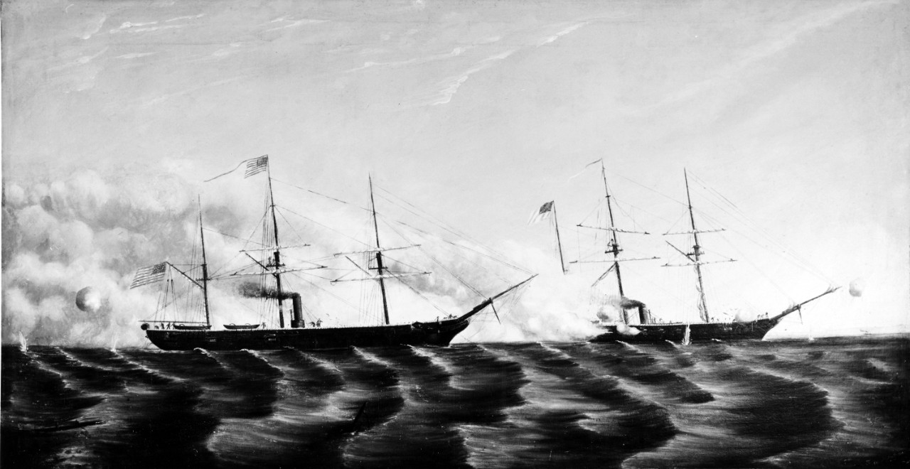 Photo #: NH 69807  USS Kearsarge vs. CSS Alabama, 19 June 1864