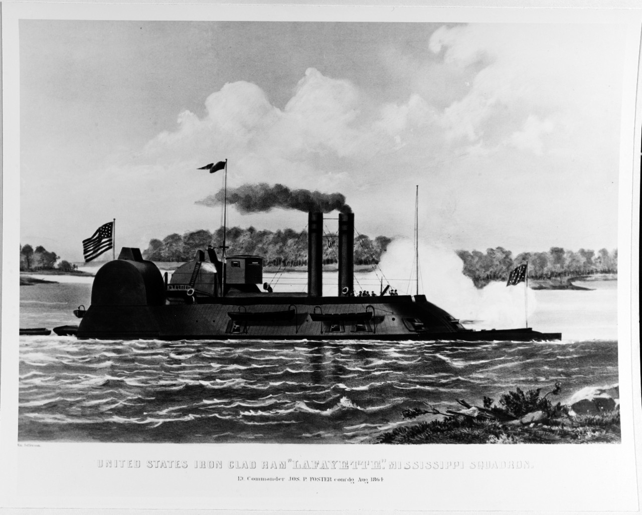 Photo #: NH 69897-KN &quot;United States Iron Clad Ram 'Lafayette'. Mississippi Squadron.&quot;